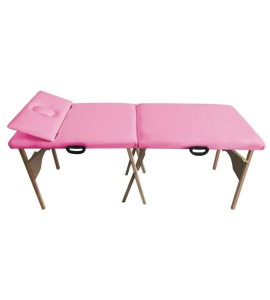 Maca de Madeira Portátil Com Orifício Estofado Rosa MT-02RO - Best Pro